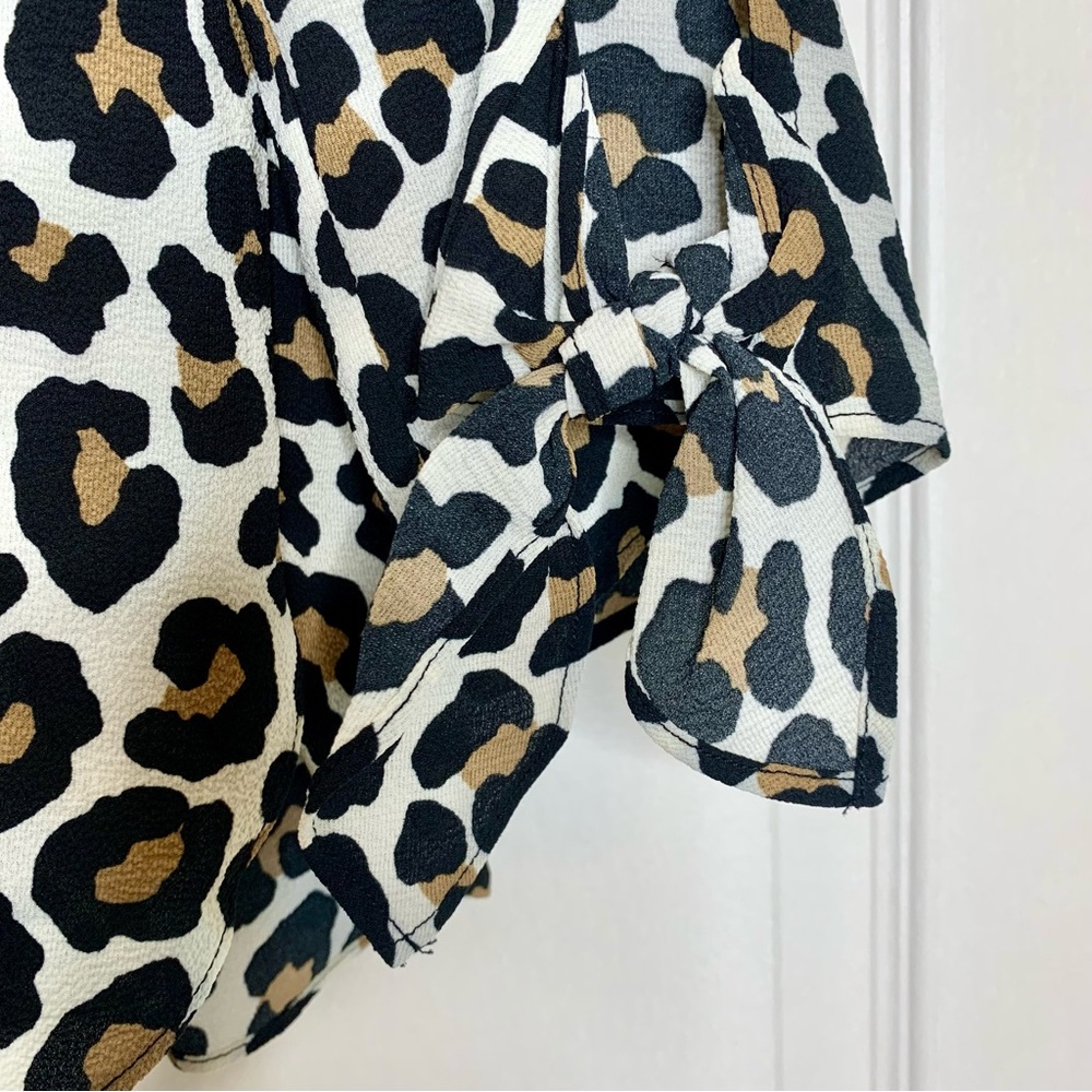 Michael Kors Leopard Print Blouse / Tunic, Sz M, Animal Print Trendy Fall Autumn - Picture 6 of 12